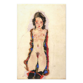 Foto Rapariga com Red Garters | Egon Schiele |