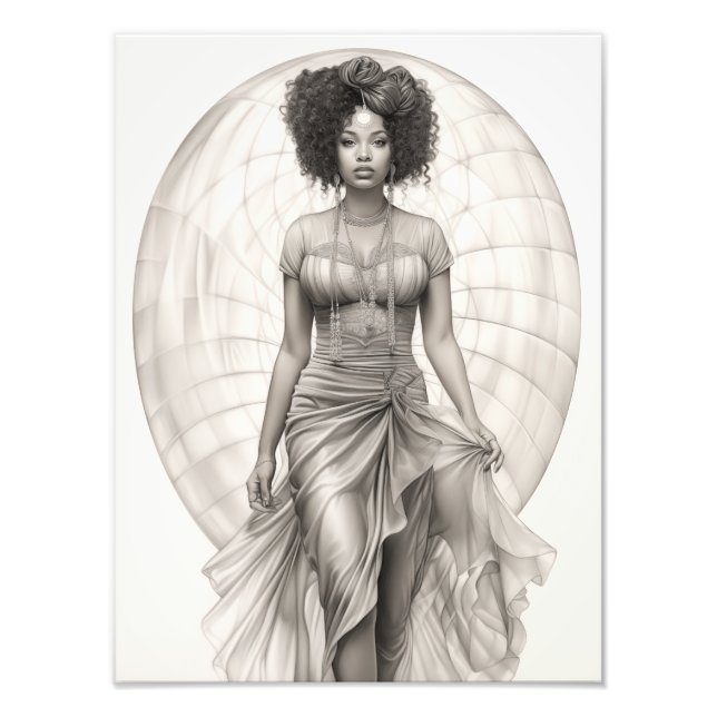 Foto Rapariga exótica em um sofá (Frente)