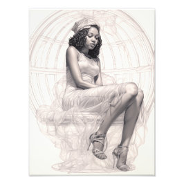 Foto Rapariga exótica em um sofá