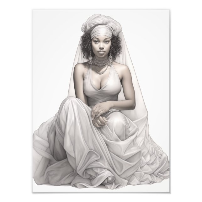 Foto Rapariga exótica em um sofá (Frente)