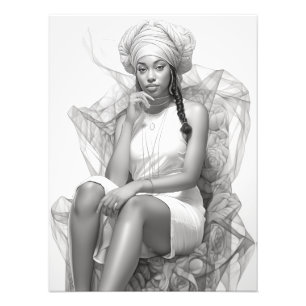 Foto Rapariga exótica em um sofá