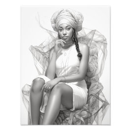 Foto Rapariga exótica em um sofá