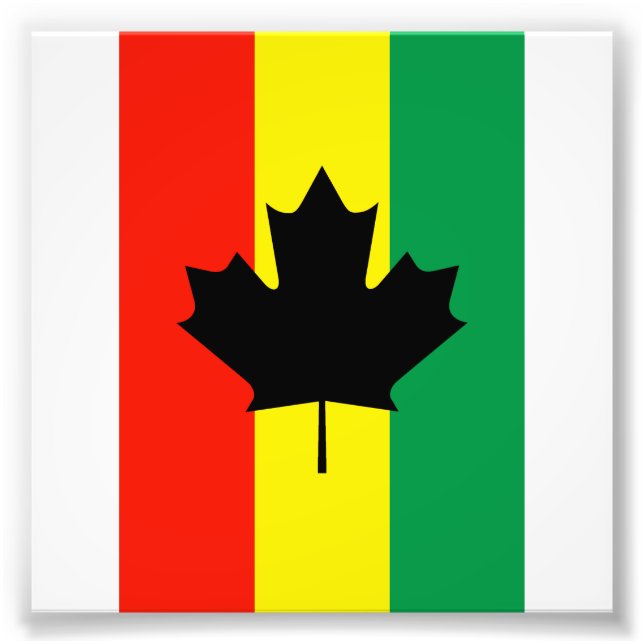 Foto Rasta Reggae Maple Leaf Flag (Frente)