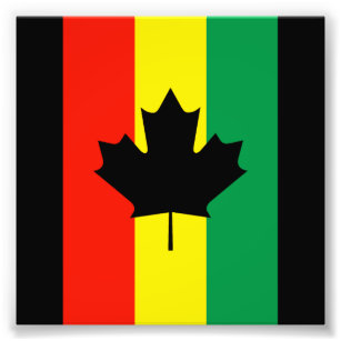 Foto Rasta Reggae Maple Leaf Flag