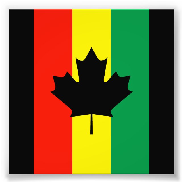 Foto Rasta Reggae Maple Leaf Flag (Frente)