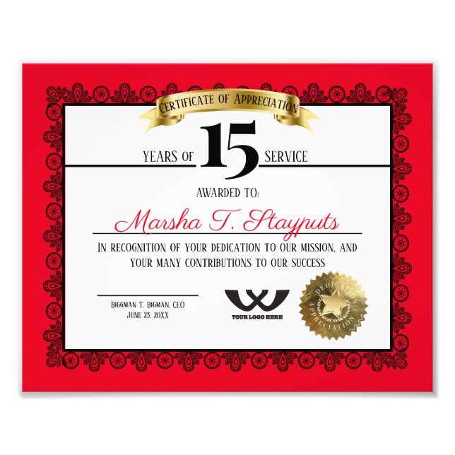 Foto Reconhecimento de aniversário de funcionário de et (Frente)