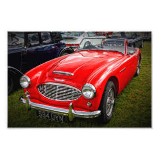 Foto Red Austin Healey 3000 carro desportivo clássico