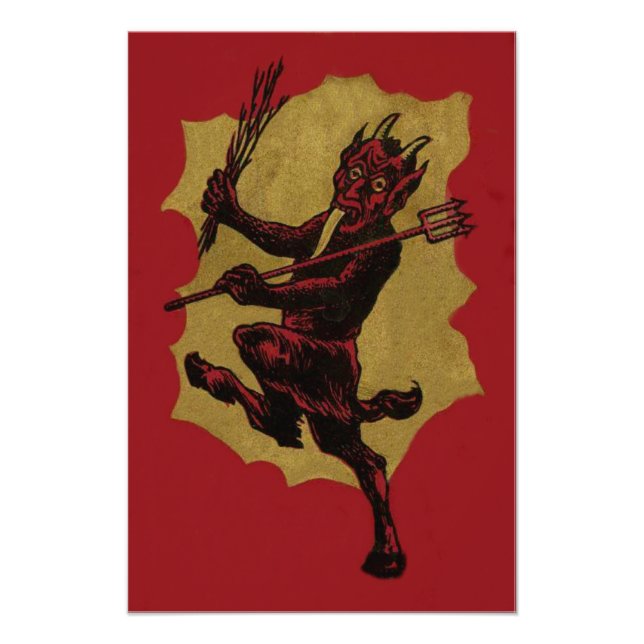 Foto Red Krampus Pitchfork Switch Tongue (Frente)