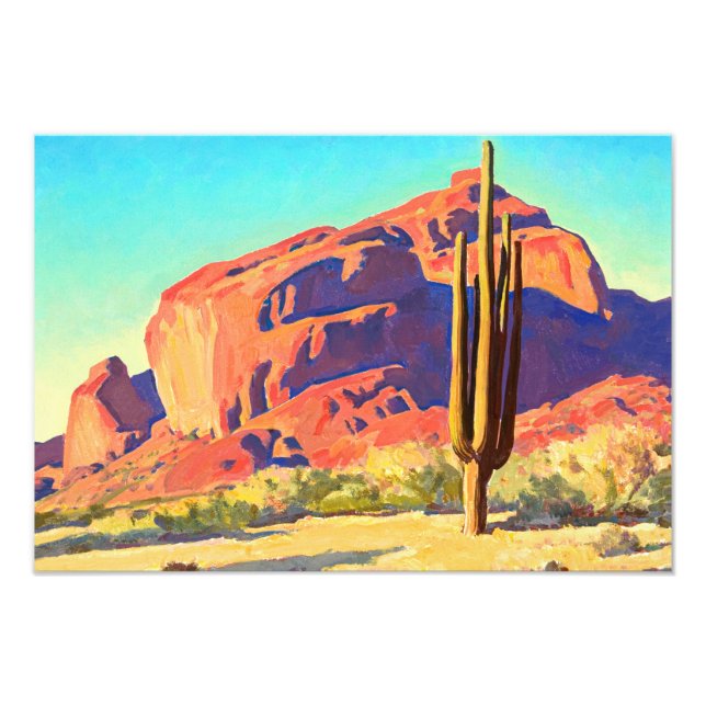 Foto Red Rocks and Cactus, 1945 por Maynard Dixon (Frente)