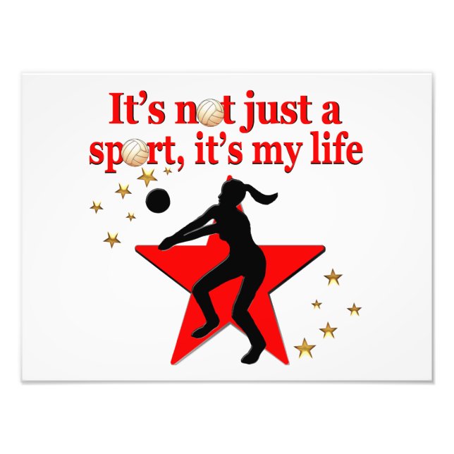 FOTO RED VOLLEYBALL É MINHA DESIGN DE VIDA (Frente)