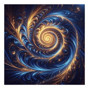 Foto Redemoinhos Modernos Abstratos Espaciais Azul Real