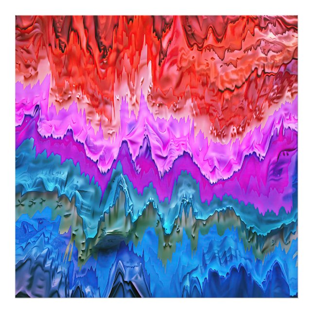 Foto "Reflexão Radiante" Arte Abstrato colorida (Frente)