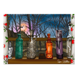 Foto Reflexão | Vaso de vidro colorido na janela