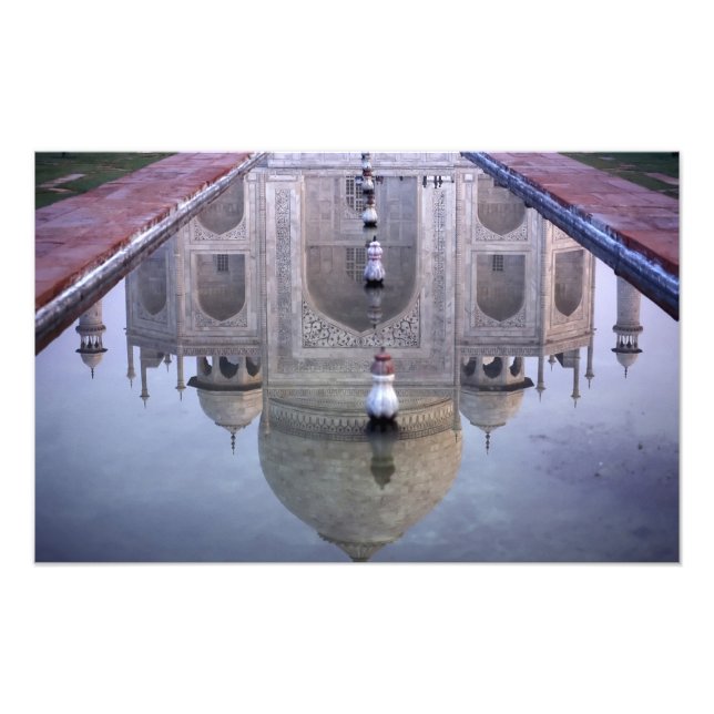 Foto reflexo do Taj Mahal, Agra, Uttar Pradesh, (Frente)
