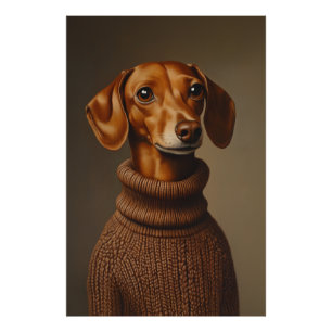 Foto Regal Dachshund em um Turtleneck
