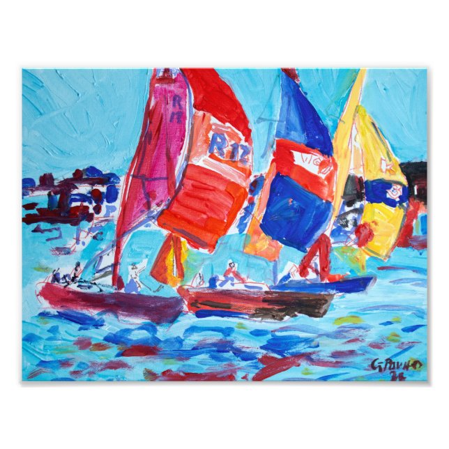 Foto Regata de Vela Vibrante Expressionista (Frente)