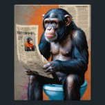 Foto Rei Chimp Realismo Conhece Pop Art Majestoso<br><div class="desc">Entre no mundo da realeza peculiar com "Chimp Real no Trono". Esta trabalho de arte digital combina retratos reais de animais com a ousadia da pop, criando uma composição visualmente impressionante e provocadora do pensamento. O chimpanzé, detalhado com expressivos traços faciais e pelo parecido com a vida, esquadrão em um...</div>