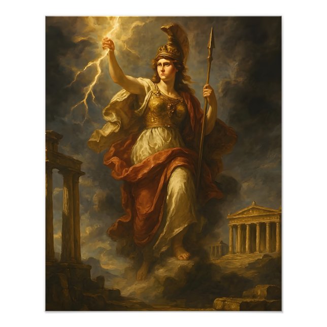 Foto Relâmpago de Athena: Deusa da Sabedoria e Poder (M (Frente)