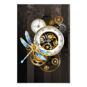 Foto Relógio Steampunk com Dragonfly Mecânica