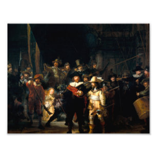 Foto Rembrandt o impressão do relógio de noite
