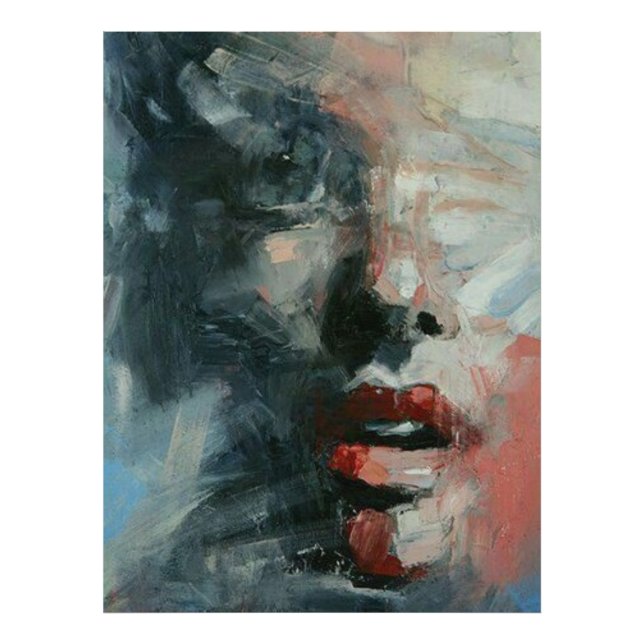 Foto retrato, abstração, aquarela, arte, arte moderna (Frente)