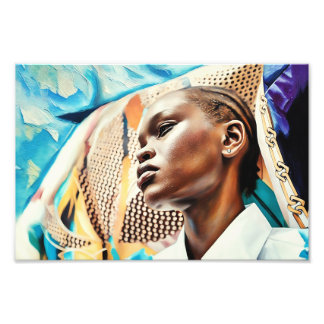 Foto Retrato Artístico da Mulher em Texturas Coloridas