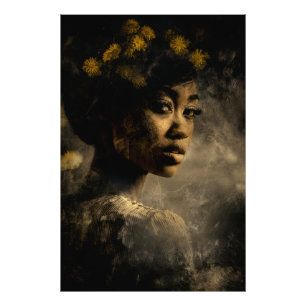 Foto Retrato Brilho de Melanina Coroa de Dente-de-Leão