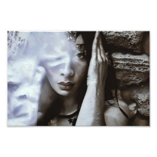 Foto Retrato criativo de uma mulher com cobertura artís