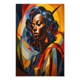 Foto Retrato Cubista Abstrato vibrante