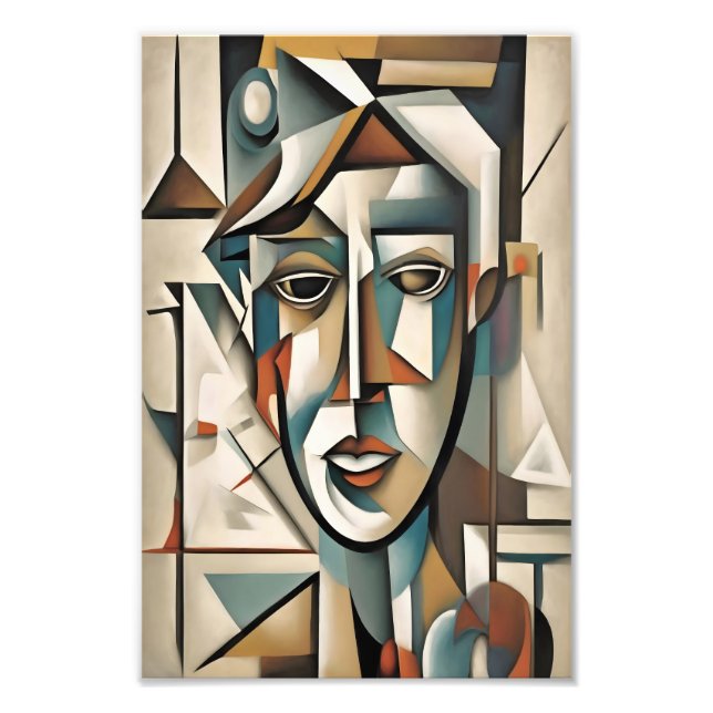 Foto Retrato Cubista Moderno - Abstrato Art (Frente)