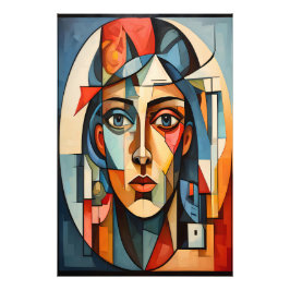 Foto Retrato Cubista Moderno Geométrico