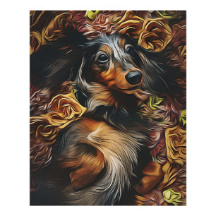 Foto Retrato De Ângulo Alto De Dachshund Deitado No Cam