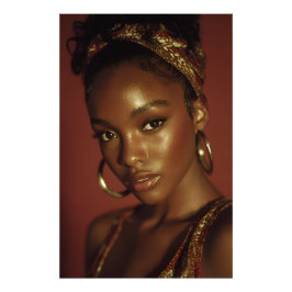Foto Retrato de Cabeça com Beleza de Melanina da Hora D