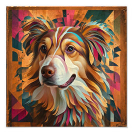 Foto Retrato de Cachorro Geométrico abstrato - Arte Dig