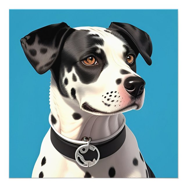 Foto Retrato de Cão Dalmata (Frente)