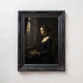 Foto Retrato de Mulher da Dark Academia Literária Vitor