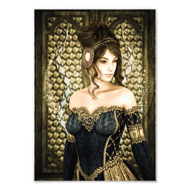Foto Retrato de Princesa de Conto de Fadas Encantado (Frente)