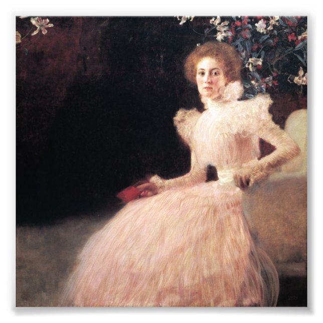 Foto Retrato de Sonja Knips; Pintura de Gustav Klimt (Frente)