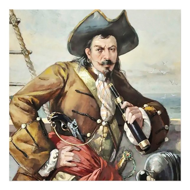 Foto "Retrato de um Pirata" por Artista Desconhecido (Frente)
