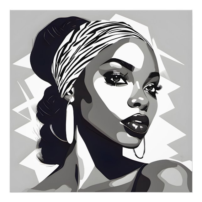 Foto Retrato de uma mulher negra (Frente)