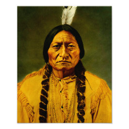 Foto Retrato do Chefe Nativo Lakota Sioux Touro Sentado