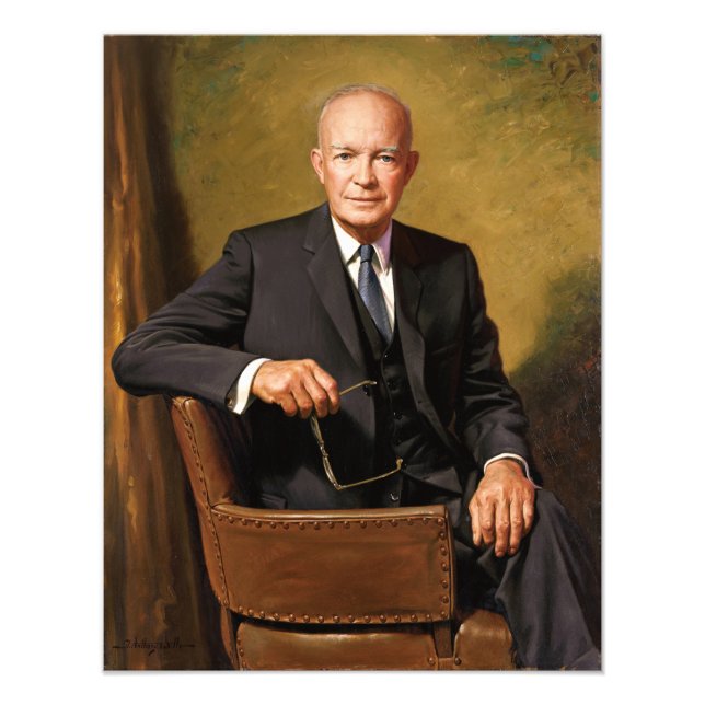 Foto Retrato do Presidente Dwight Eisenhower na Casa Br (Frente)