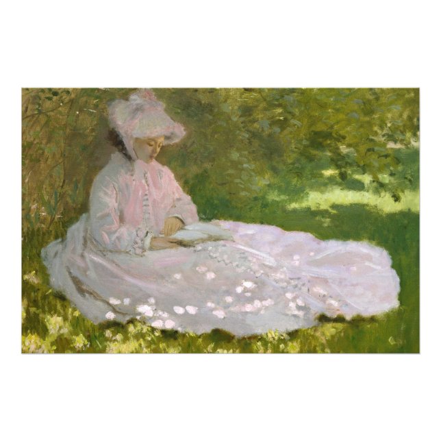 Foto Retrato impressionista de primavera, Claude Monet (Frente)