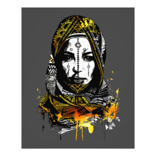 Foto Retrato Intricado de Mulher Tribal