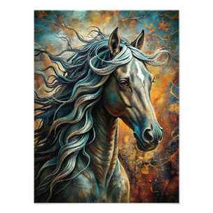 Foto Retrato Majestoso de Cavalo com Mané Fluente