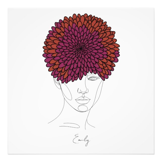 Foto Retrato Personalizado da Flor de Nascimento de Nov (Frente)