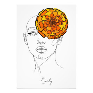 Foto Retrato Personalizado da Flor de Nascimento de Out