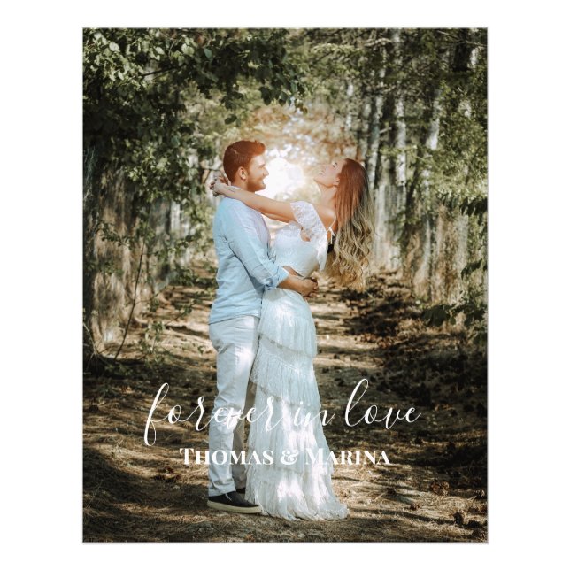 Foto Retrato personalizado de caligrafia moderna (Frente)