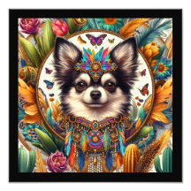 Retrato Pet de 12"x12" Retrato Chihuahua Art Limit