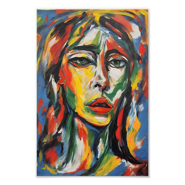 Foto Retrato vibrante de Abstrato mulher por expressão  (Frente)